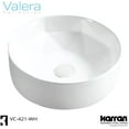 thumbnail image 5 of Karran Usa Vc-421 Valera 16" Circular Vitreous China Vessel Bathroom Sink - White, 5 of 5
