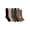 Black/Brown, variant on MUK LUKS Women's Fluffy Dream Tall Boot Socks, 6-Pack, OSFM