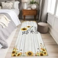 thumbnail image 5 of Runner Rugs 2x6 Ft, Sunflowers Non Slip Area Rugs for Kitchen Bedroom Entryway, Farmhosue You Are My Sunshine Wooden Grain Washable Carpet Runner Rug Floor Mats for Bedroom Home Decor, 5 of 9
