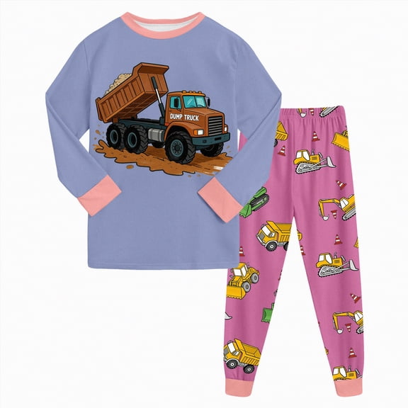 UAYOTSE Kids & Toddler Boys Pajamas 2 Piece Pjs Set Cotton Sleepwear Long Sleeve Spring Set for 0 6 12 18 24 M,Sizes 7-8 Years