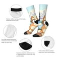 thumbnail image 3 of Masiiu Bluey Pattern Adult Crew Socks, Breathable Color-Block Mid-Calf Socks, Comfortable for Daily Wear and Sports, 3 of 6