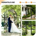 thumbnail image 2 of ZYPPP Vinyl Garden Arbor, PVC Wedding Arch for Ceremony Party, Garden Trellis for Climbing Plants Outdoor, Arch Backdrop Stand for Garden, Backyard, Lawn (Black), 2 of 7