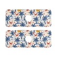 thumbnail image 2 of Faucet Mat for Kitchen Sink 15'' Sink Splash Guard Mat Super Absorbent Fast Drying Drain Pad Summer Palm Trees and Crabs 2 Pack, 2 of 9
