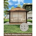thumbnail image 6 of 13x13ft Pop Up Gazebo with Mosquito Net & Double Roof, Adjustable Height Pop Up Canopy, UV-Resistant Patio Canopy for Patio Backyard Garden, 6 of 7