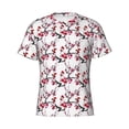 thumbnail image 4 of Qekee Cherry Blossoms Classic Fit T-Shirt Men's Shirt Men's Tight Short Sleeves for Exercise, Running, Mountaineering - Cherry Blossoms, 4 of 9
