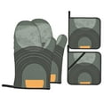 thumbnail image 1 of YFYANG Oven Mitts and Pot Holders Sets 4 Pieces, Non-Slip Heat Resistant Bohemian Style Abstract Rainbow Kitchen Glove Pot Mat for Cooking and Baking, 1 of 8