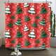 thumbnail image 3 of Ganfancp Navidad Invierno Copo de Nieve Navidad Nuevo Estampado Poliéster Cortina de Baño Baño Ofertas Flash 1X Cortina de Ducha, 3 of 3