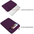 thumbnail image 3 of Mosiso Polyester Vertical Style Water Repellent Laptop Sleeve Case Bag Cover with Pocket for 13-13.3 Inch Notebook, MacBook Pro 14 inch M4 M3 M2 M1 Chip Pro Max 2024-2021, Magenta Purple, 3 of 5