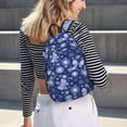 thumbnail image 5 of Disketp Beautiful Snowflake Butterfly print Canvas Backpack Lightweight Travel Daypack Student Rucksack Laptop Backpack-Small, 5 of 5
