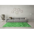 thumbnail image 3 of Ahgly Company Indoor Round Oriental Emerald Green Traditional Area Rugs, 4' Round, 3 of 4