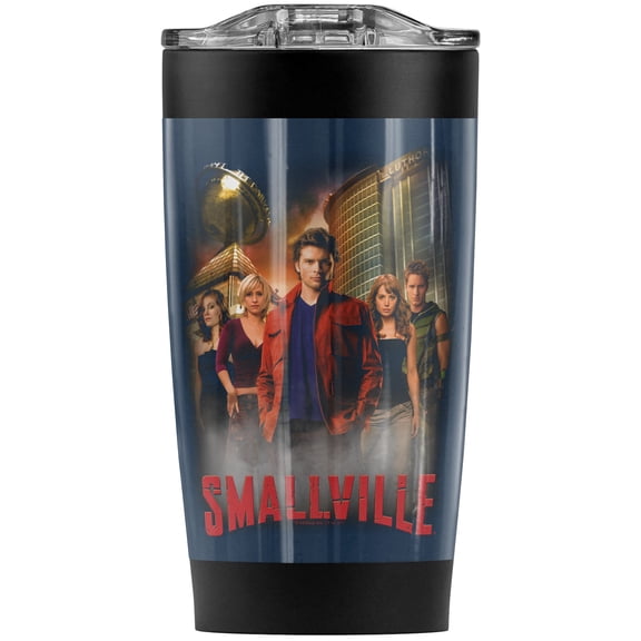 Smallville The Cast Stainless Steel Tumbler 20 oz Coffee Travel Mug/Cup, Vacuum Insulated & Double Wall with Leakproof Sliding Lid | Great for Hot Drinks and Cold Beverages