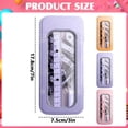 thumbnail image 3 of 8 Piece Geometry Set, Compass & Ruler Kit for Studonts, Math Drawing Tools Gift Box – SchooI Supplies with Protractor, Triangle Rulers, Pencil, Eraser, Sharpener - Purple, 3 of 5
