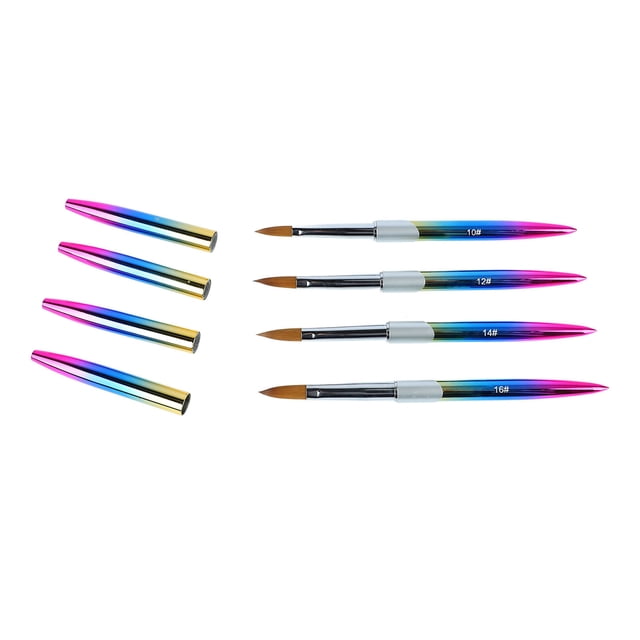 Pincel para esculpir uñas, 4 piezas de pinceles para decoración de uñas, pinceles para esmalte de gel, pinceles para uñas acrílicas, construcción resistente
