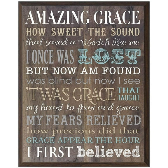 12 x 15 Wall Plaque Decor - Amazing Grace