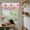 thumbnail image 5 of Mushroom Valances for Windows Farmhouse Kitchen Curtains Valances Rod Pocket Valance Curtains for Kitchen Windows Pink Butterfly Rustic Botanical Leaf Window Valances for Bathroom Bedroom 54"x18", 5 of 6