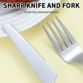 thumbnail image 5 of 4-Piece Set Stainless Steel Tableware with Pearl Handle – Steak Knife, Fork, Dessert Spoon, Tea Spoon – Unique & Modern Design for Formal Dining, Parties, Banquets & More, 5 of 6