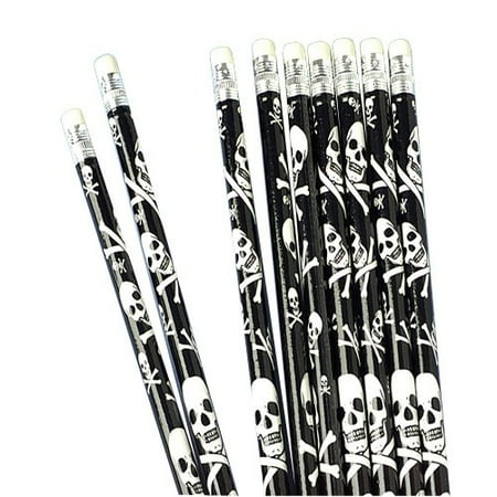 - (Price/12 Pieces)US TOY KA174 Skull & Crossbones Pencils