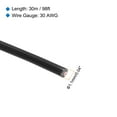 thumbnail image 2 of Uxcell 30AWG Stranded Wire Hookup 30M/98ft Black Electrical Wire UL1007 Spool, 2 of 6
