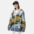 thumbnail image 3 of Daiia Pasture Cow A UPF 50+ Sun Protection Hoodie Jacket Lightweight Long Sleeve Sun Shirt for Women Men with Pocket Hiking Outdoor-Large, 3 of 7