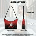 thumbnail image 7 of Kuiaobaty Snowman Print Underarm Sling Bag for Women Snowflake Print Leather Hobo Purse Tote Bag with Smooth Zipper Large Capacity Christmas Shoulder Handbag for Travel Red, 7 of 7