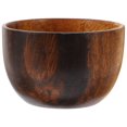 thumbnail image 1 of Cuenco de madera de estilo japonés, frutero, bandeja grande para servir ensaladas, recipiente de acacia para sopa., 1 of 6