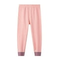 thumbnail image 2 of Fozruso Girls Stretch Pants Unisex Kids Boys Girls Winter Warm Solid Ribbed Sweatpants Jogger Sizes 5-6 Years, 2 of 4