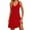 Red, variant on Lovzfmll Women's Mini Dress, V-Neck Sleeveless with Pocket, Casual Summer Shift Dress Red, S