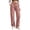 Pink, variant on Sunnin Women Solid Color Button Elastic Waist Cargo Pants Casual Loose Hiking Lounge Pants with Pockets