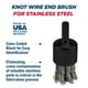 thumbnail image 3 of Cepillo con extremo de alambre Weiler 10029, 3/4 nudos, acero inoxidable, 3 of 4