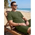 thumbnail image 5 of COOFANDY Men' Short Sleeve T Shirts and Shorts Set Beach Vacation 2 Piece Outfit Summer Lounge Sets Workout Matching Set, 5 of 6