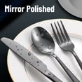 thumbnail image 6 of WANOSS Silverware Set, Avalon 24 Piece Flatware Set Service for 6, High Grade 18/10 Stainless Steel Cutlery Set, Mirror Polished, Dishwasher Safe(Black), 6 of 12