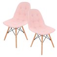 thumbnail image 1 of Set De Sillas Estilo Eames Gaon Home GN-PUEC01 Tapizadas En Vinipiel Rosa, 1 of 8