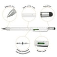 thumbnail image 3 of 6 in 1 Metal Multitool Tech Tool Pen Gifts with Ballpoint Pen, Ruler, Screwdriver, Stylus, Level Gauge for Men,White, 3 of 7