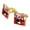 Gold, variant on Harley Quinn Character Square Cufflink Set - Silver or Gold