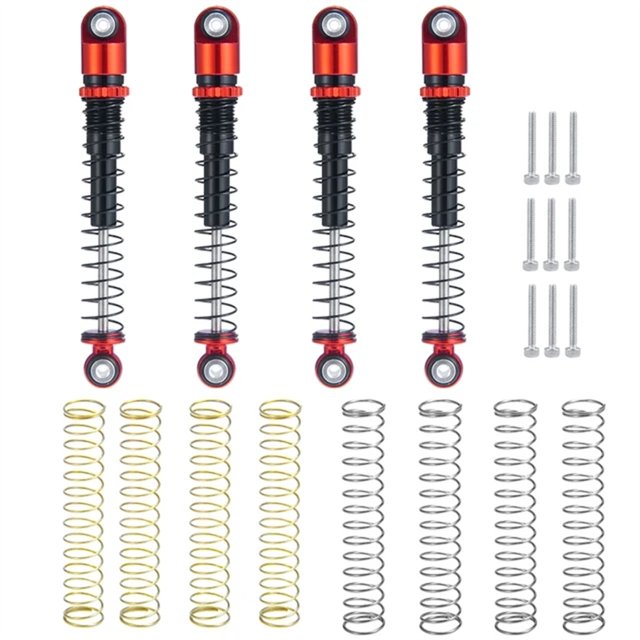 fastboy 1/24 Front Rear Shock Absorber RC Upgrade Part Aluminum Alloy Wear-resistant Rc Front Rear Shock Absorber For Axial SCX24 Blue