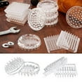 thumbnail image 3 of 12/16Pcs Carpet Protectors Clear Plastic Caster Cups Comfortable Touch Spiked Furniture Cup for Sofas, Tables, Chairs, 3 of 10