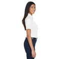 thumbnail image 3 of Harriton M500SW Women's Easy Blend™ Short Sleeve Twill Dress Shirt with Stain-Release-White-XL, 3 of 3