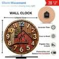 thumbnail image 3 of Rustic Barn House Wall Clock Farmhouse Decor 10-Inch Silent Wooden Wall Clock, Battery Operated (AA Batteries Not Included), Artistic Home Decor, 3 of 7