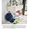 thumbnail image 5 of Yamazaki Home Entryway Storage Cart, White, Steel,  Holds 6 pairs of shoes, Wheels, 5 of 8