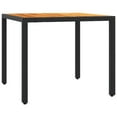 thumbnail image 2 of vidaXL 5 Piece Garden Dining Set with Cushions Black Poly Rattan, 2 of 4