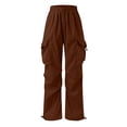 thumbnail image 3 of Quotay Kids Cargo Pants with Multiple Pockets for Boys and Girls Outdoor Casual Play Everyday Comfortable Trousers for Boys 5-14 Years Coffee,13-14 Years, 3 of 7
