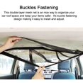 thumbnail image 6 of In-car Car Ceiling Cargo Net -Shaped Vehicle Ceiling Strong Load-Bearing Pocket Double-Zipper Car Roof Mesh Bag In-Car Storage Organizer, 6 of 7