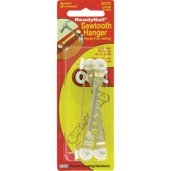 Ook ReadyNail Saw Tooth Hanger, Large, 3/Pkg.