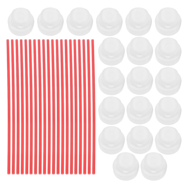 Kit de 20 tubos extensores para válvulas de aerosol, color rojo, con accesorios para la limpieza. No requiere herramientas. Ideal para el hogar, la oficina y el vehículo.