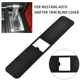 Black Sheepskin Leather Shifter Cover – For 2005-2009 Mustang, Fixes Peeling Chrome Issue