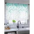 thumbnail image 5 of Teal Polka Dot Sheer Curtains 2 Panels Set Watercolor Teal Gradient Abstract Modern Lihgt Filtering Rod Pocket Voile Drape, Semi Sheer Window Curtains for Bedroom Living Room, 52"x54", 5 of 5