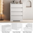 thumbnail image 3 of Aukfa Wood 4 Drawer Dresser,Chest of Drawer with Anti-Fall Device, White, 3 of 9