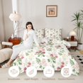 thumbnail image 4 of Manfei Cottagecore Blossom Full Size Comforter Sets 3-Piece,Garden Flowers Leaves Bedding Comforter Set,1 Comforter and 2 Pillowcases,Reversible, 4 of 6