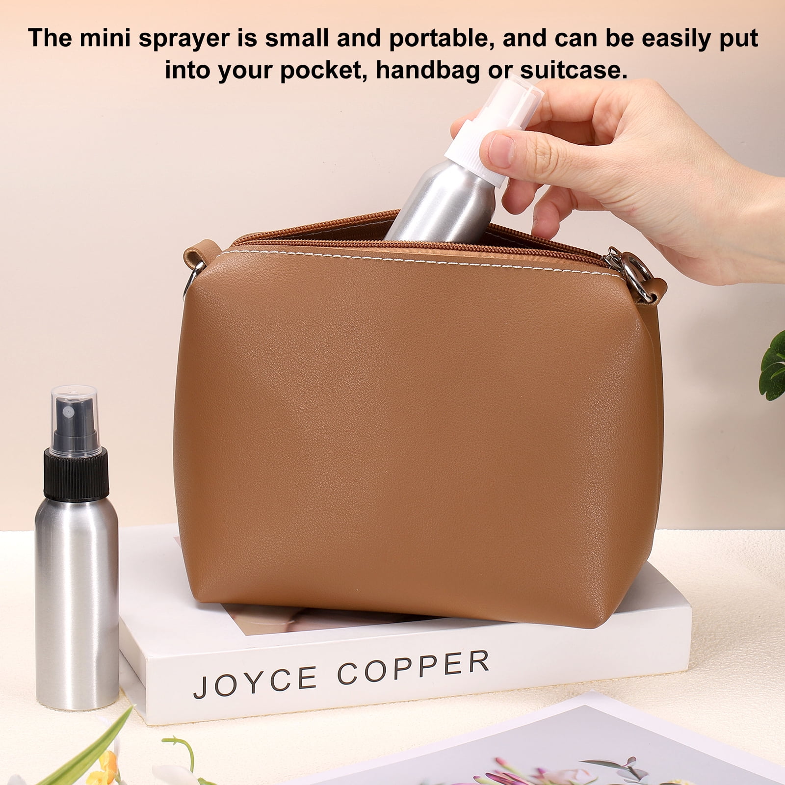 Uxcell 3pcs Aluminum Fine Mist Spray Bottles 500ml/16oz Metal Small Liquid Alcohol Refillable Travel Container with White Plastic Nozzle Cap for Perfume Skincare Cosmetic Storage Bottle
