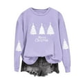 thumbnail image 4 of ABATAB Christmas Sweatshirts for Women Crewneck Cute Christmas Graphic Print Long Sleeve Shirt Holiday Party Pullover Blouse, 4 of 6